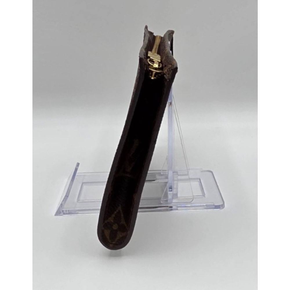 Louis Vuitton Monogram Mini Pochette Key Pouch Zip Coin Card Holder Brown Canvas - Picture 10 of 14